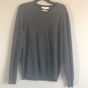 Calvin Klein v neck sweater dark gray L